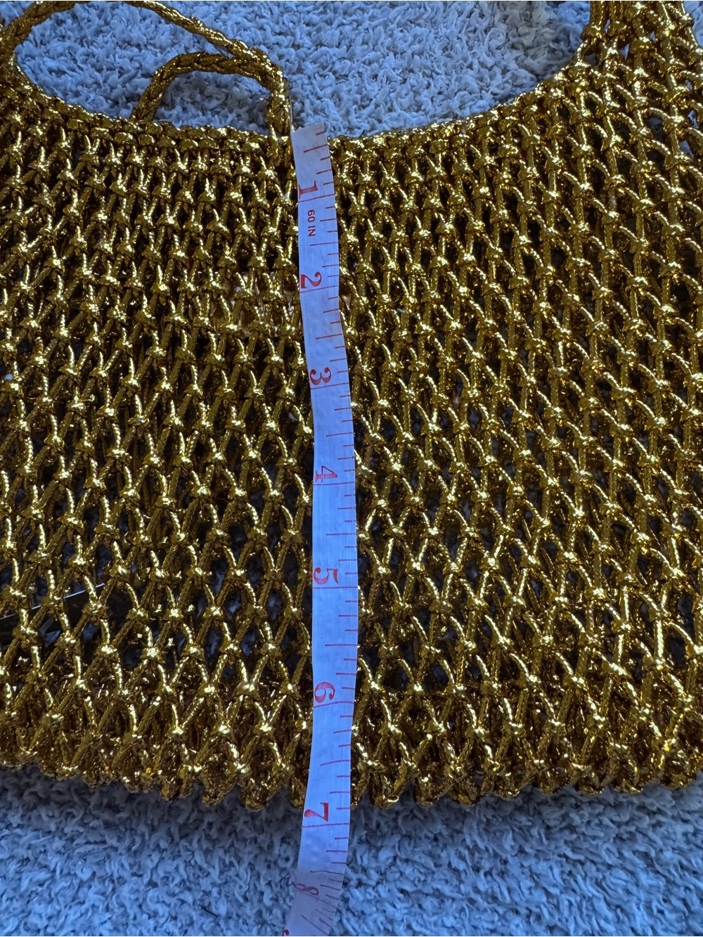 J. Crew Metallic Gold Knit Shoulder Bag - Picture 6 of 6